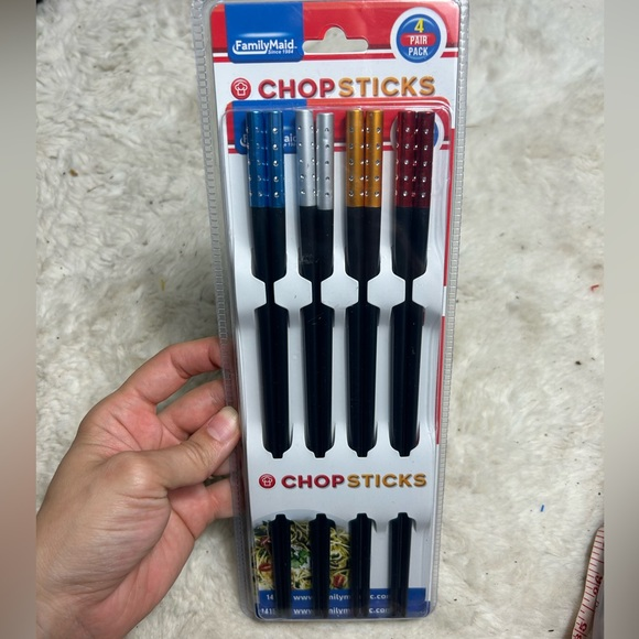 FamilyMaid 14158 24 cm Chopsticks, Assorted Color‎ - 4 Pairs - Picture 1 of 3